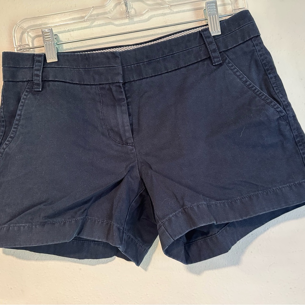 J. Crew Navy Blue Cotton Chino Shorts